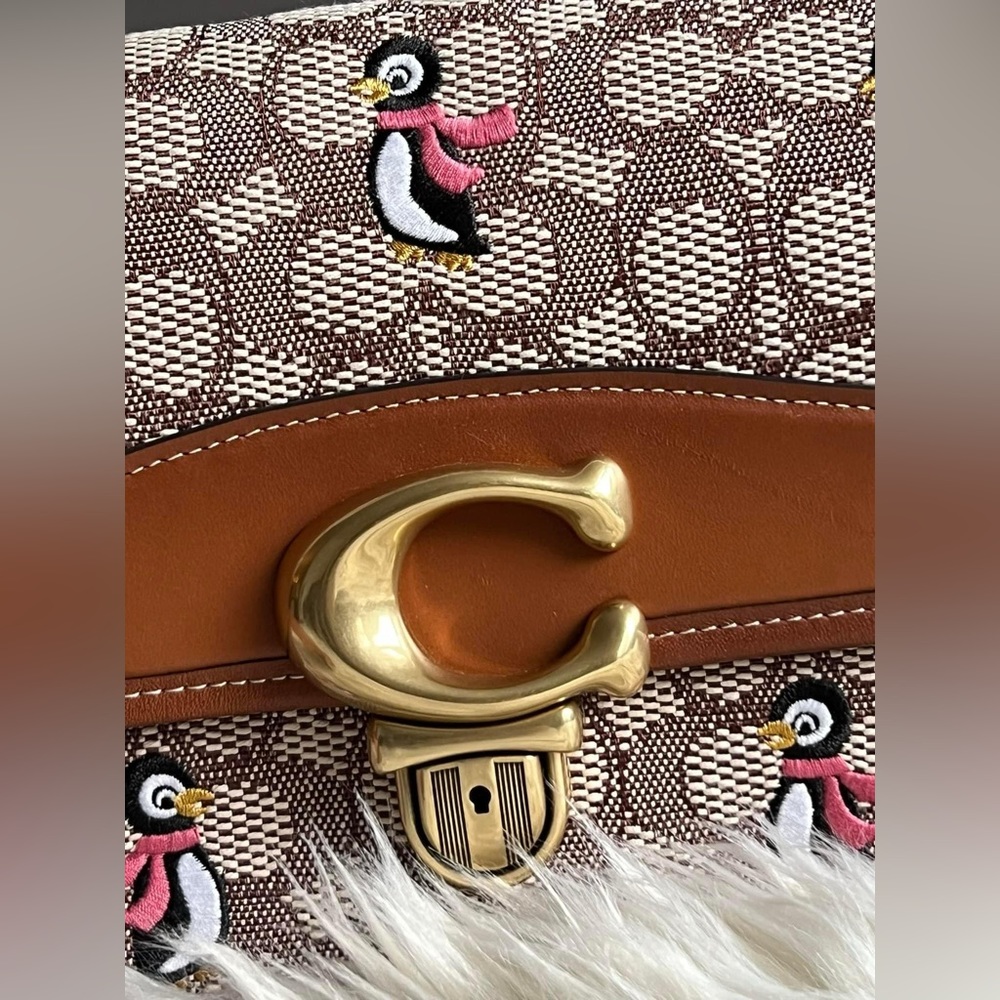 💰SOLD-C7935 - Coach Studio Shoulder Bag in Signature Jacquard with Penguin Motif - Picture 5 of 14